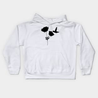 Hummingbird and Flowers Kids Hoodie